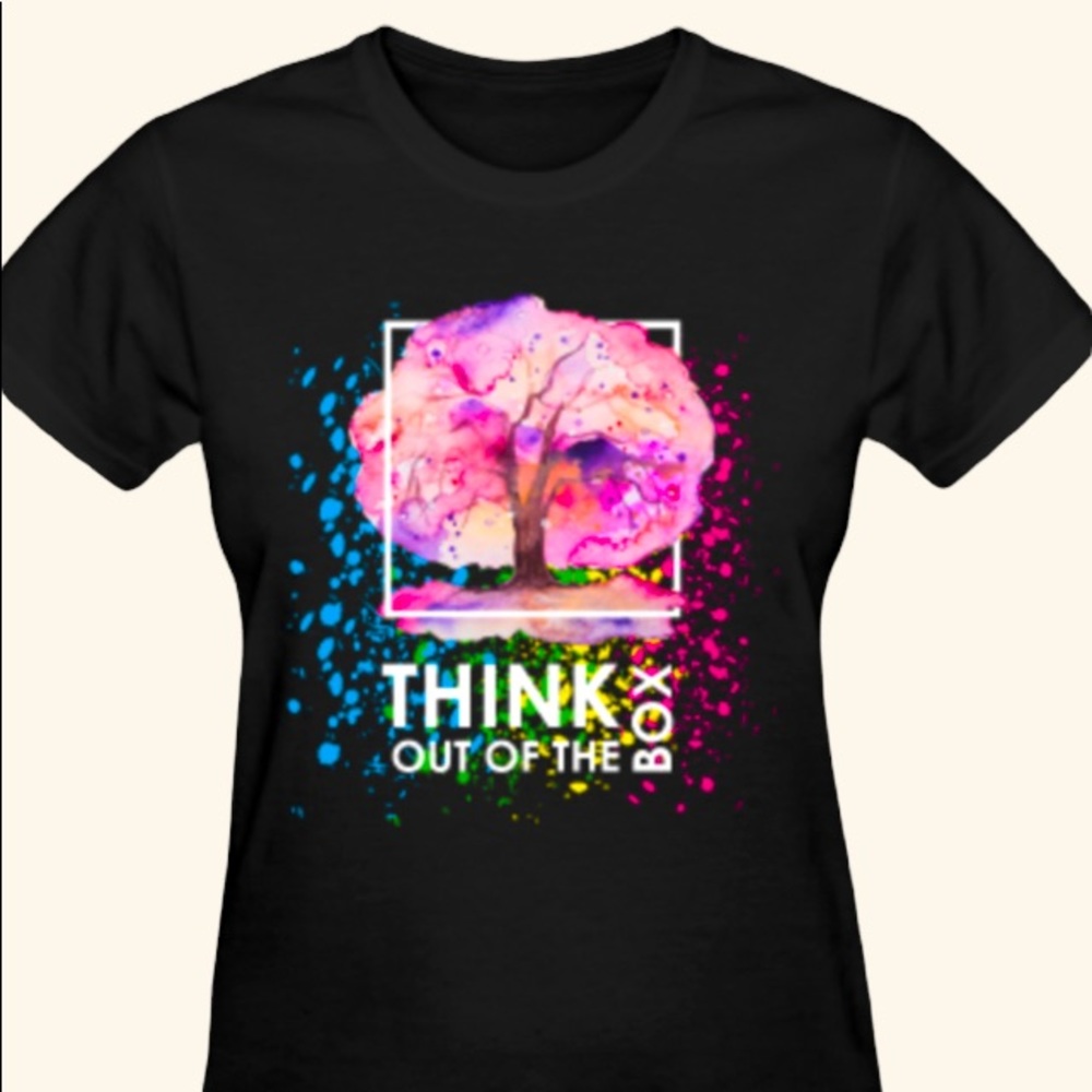 Custom think out the box T-shirt